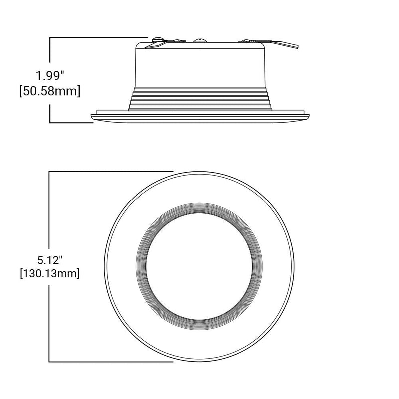 HALO RL 4 in. White Integrated LED Recessed Ceiling Light Retrofit Trim with Selectable CCT (2700K-5000K) 4 inch 1