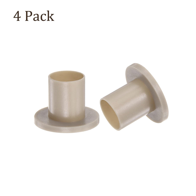 4pcs Nylon Flanged Sleeve Bearings [16mm Bore x 18mm OD x 23mm Length] Nylon Plastic Bushings for Shaft, Grey 16mm x 18mm x 23mm 4
