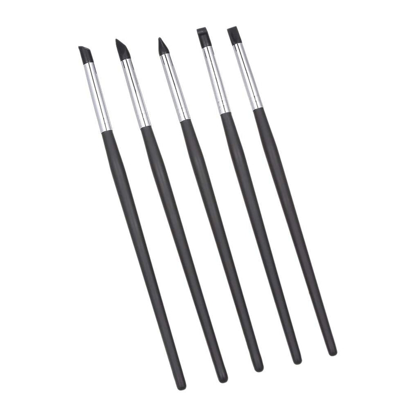 5pcs Black Dental Resin Brush Pens Dental Shaping Silicone Tooth Tool