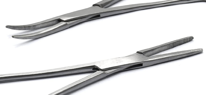 OdontoMed2011® 10 Assorted Kelly Locking HEMOSTAT Forceps 5.5" ODM (Silver) Silver