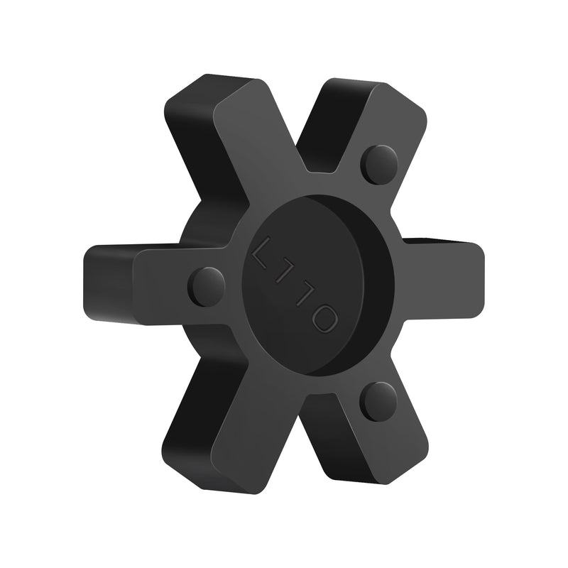 XIKE L110 Solid Type Flexible NBR Rubber Spider Center Insert Fits for L Jaw Coupling Set, Black (4 Pack) 4