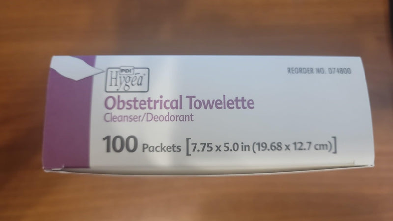 Hygea D74800 Obstetrical Towelettes, Box of 100