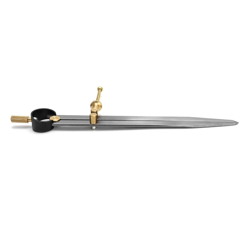 QWORK Precision Spring Dividers Calipers, 7-7/8 Inch Flat Leg Divider for Geometry, Drawing, Drafting style 1