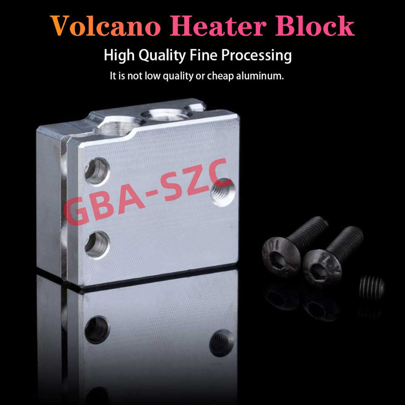 Upgrade V6 Volcano Hotend 24V Kit, Remote Bowen Print J-Head Hotend,Titanium Alloy HeatBreak, Cooling Fan Bracket, for V6 Volcano Hotend,Titan,Dual Driver Extruder.(24V Brass Nozzle Kit)