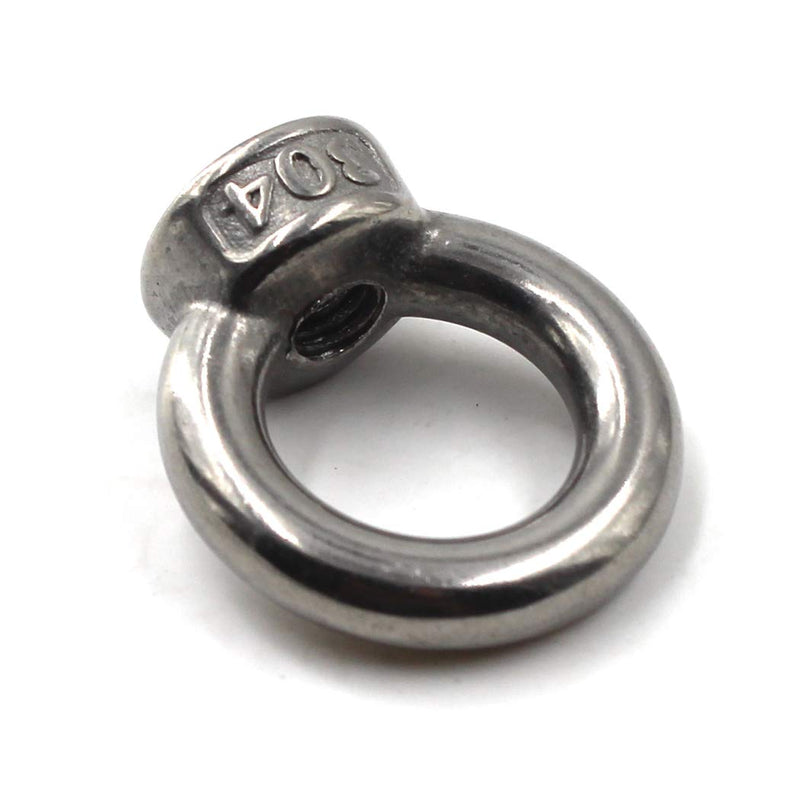 M6 Ring Shape Lifting Eye Nut 304 Stainless Steel Threaded Nut Fastener-8 Pack M6