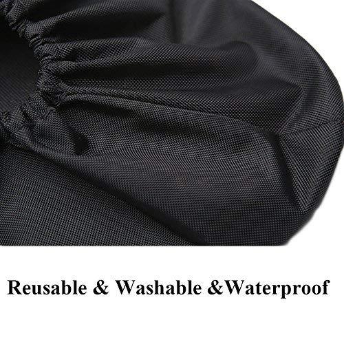 Jron 5 Pairs Premium Reusable Washable Shoe Cover Boot Covers for Contractors (5 Pairs | US 12-14 For Shoes/US 11-13 For Boots, Black) 5 Pairs | US 12-14 For Shoes / US 11-13 For Boots