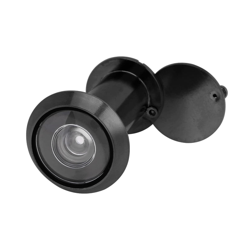 Door Viewer Peephole, 220-degree Peephole for Front Door with 16 mm/0.63 inch Drill Bit for 1-1/2" to 2-3/8" Doors (Black) Black