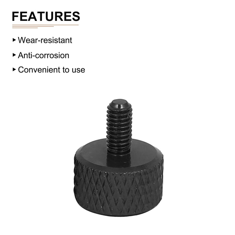 M3x6mm(DXL) Knurled Thumb Screws - 10Pack - Good for PC Computer Cases - Aluminum Alloy Thumbscrew Knurled Head Fully Threaded - Black M3x6mm 10