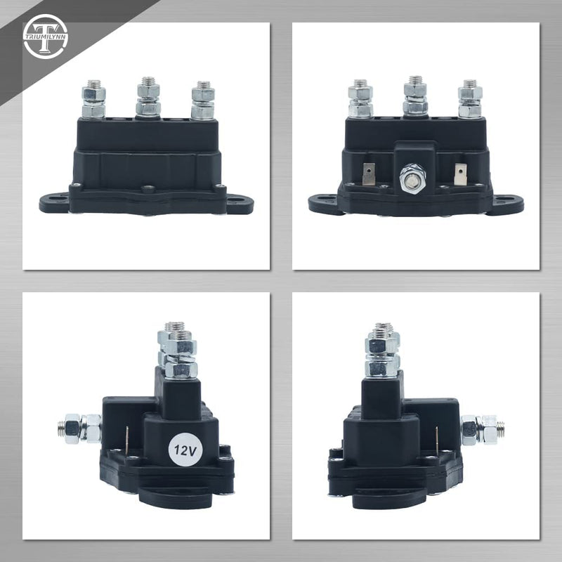Winch Motor Reversing Solenoid Relay Switch Intermittent Duty Replace Trombetta 214-1211A11 / 214-1211A11-06/214-1211A51 / 214-1211/214-1231-A11, 24450, 24450BX 6 Terminal 12VDC 1