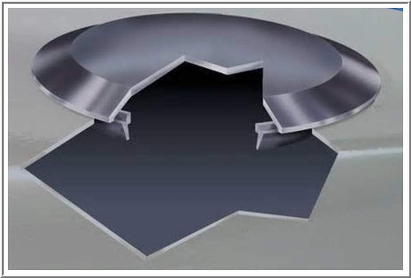 2 2 inch Flush Mount Black Plastic Body and Sheet Metal Hole Plug Qty 10 by Caplugs