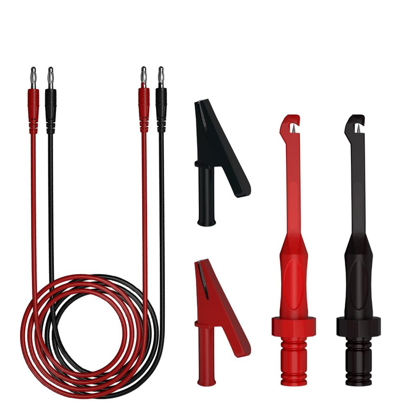 6pcs 4mm Banana PlugTest Leads Kit Digital Electrical Test Probes Back Probe Set Fully Insulated Alligator Clips0079 6pcs