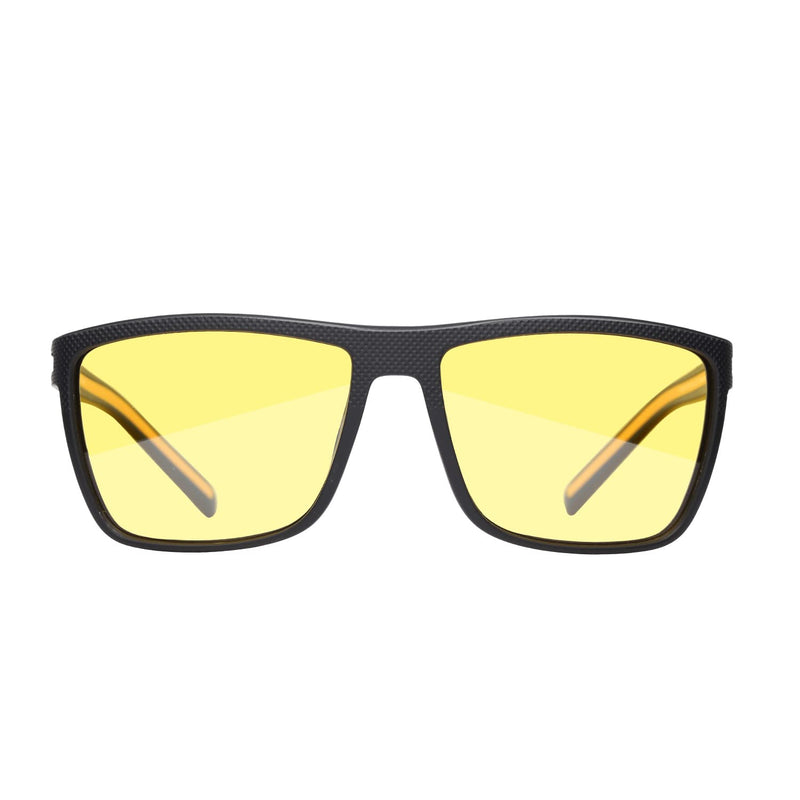 ZENOTTIC Polarized Sunglasses for Men Lightweight TR90 Frame UV400 Protection Square Sun Glasses C09 Black Frame / Night Driving Glasses