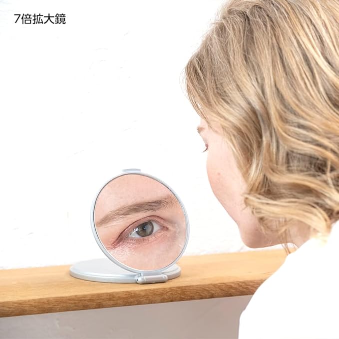 Napure Mirror, Double Sided Compact Mirror, 7x Magnifier, Cosmetic Mirror, Hand Mirror, Respect for the Aged Day, Mother's Day, Gift - NewNest Australia
