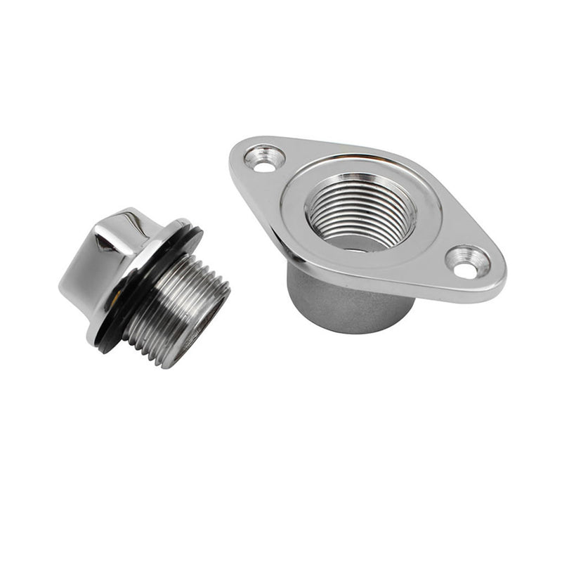Marine Grade Stainless Steel 316 Boat FIT 1-1/4IN Hole Garboard Drain Plug W/Screws and O Ring 2PC