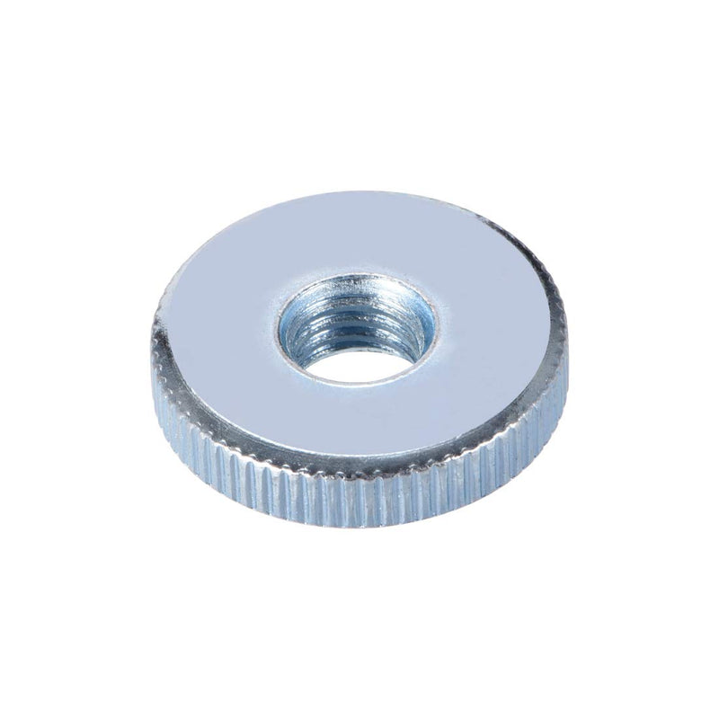 uxcell Round Knurled Thumb Nuts Conector Lock Adjusting Nuts, M10 Female Threaded Thin Type, Blue Zinc Plating, Pack of 5