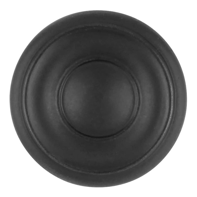Hickory Hardware Cottage Collection Knob 1-1/4 Inch Diameter Matte Black Finish (10 Pack) 10