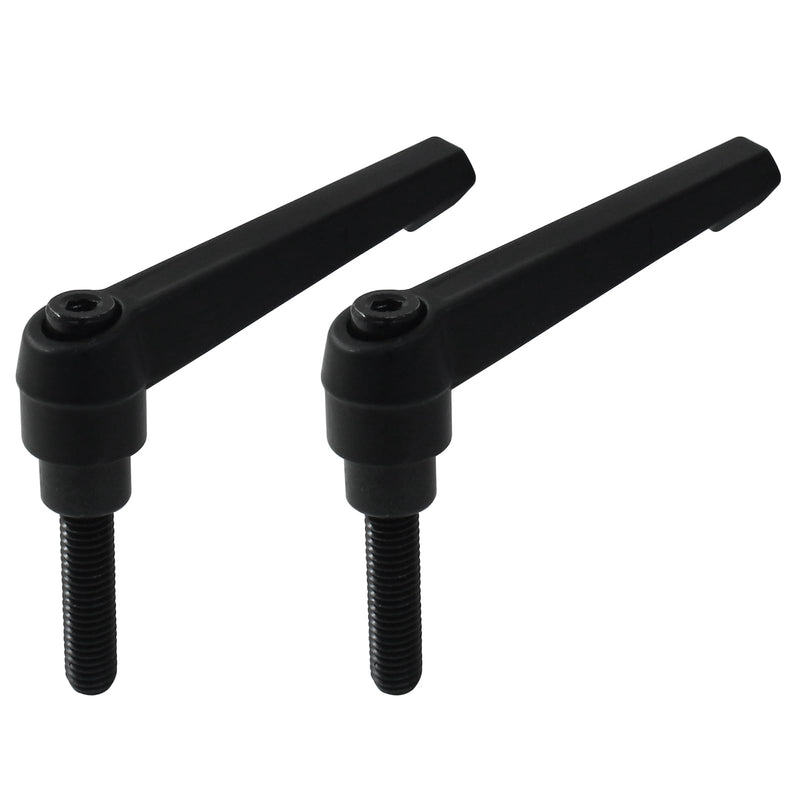 2Pcs Adjustable Clamping Lever Handle M8 x 32mm Male Thread Adjustable Handles Push Button Ratchet Lever Knob Rotating Screw Handles Bolts with Locking Lever