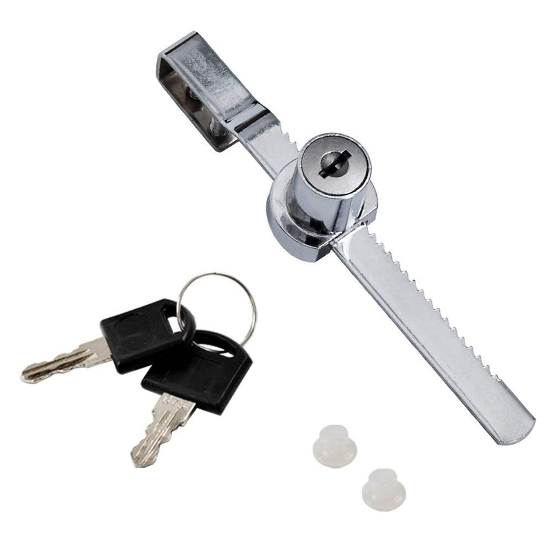 Sliding Glass Door Ratchet Lock Display Case Lock with Chrome Finish, Security, Keyed Alike Showcase Display (8 PC) 8 PC