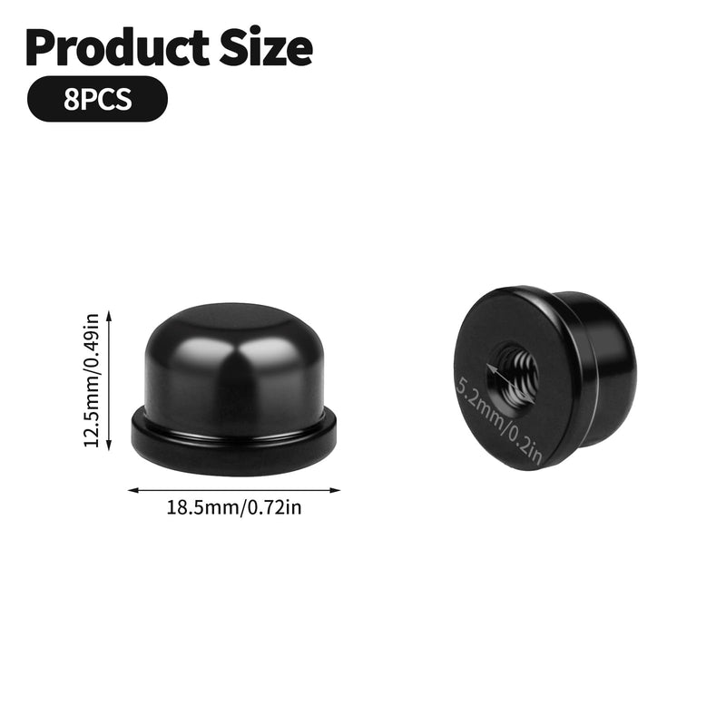 8 PCS 1/4-27 Lamp Finials, Lamp Shade Screw Cap for Lamp Shade Bracket Harp Top, Lamp Finial Knob Lamp Shade Screw Cap Lamp Fittings (1/2 Inch Tall, 4 Colors)