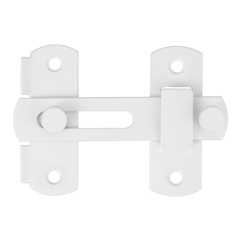 2 Packs Barn Door Latches，3.93” x 2.75” White Stainless Steel barn gate flip Door Latch Bi-fold Door Lock,Sliding Door Antique Lock Gate Latches Wine Cabinet Closet Door Latches，White Finish