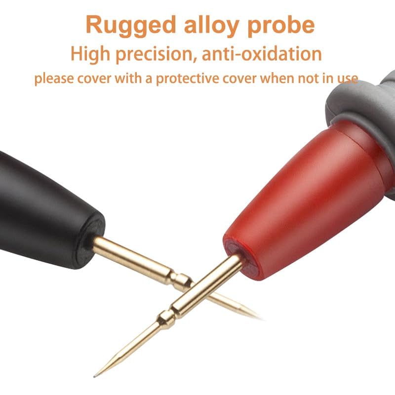 Test leads 1000V 20A Ultra-Sharp Gold-Plated Test Probe Lead for Multimeter Meter Test lead, 40.5 inch / 103 cm, multimeter test leads for Fluke/AstroAI/INNOVA/Klein Multimeter Electronic Clamp tester Red-1