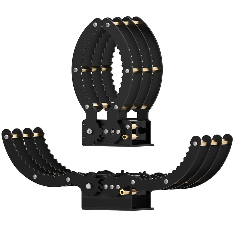 Robotic Claw Full Metal Wave Edge Clamp Robot Hand Gripper Grabber, 1LB Max Grab Weight & 0-9in Open Range High Torque Robotic Arm Replace Claw Robot DIY, Mechanical Claw with Servo