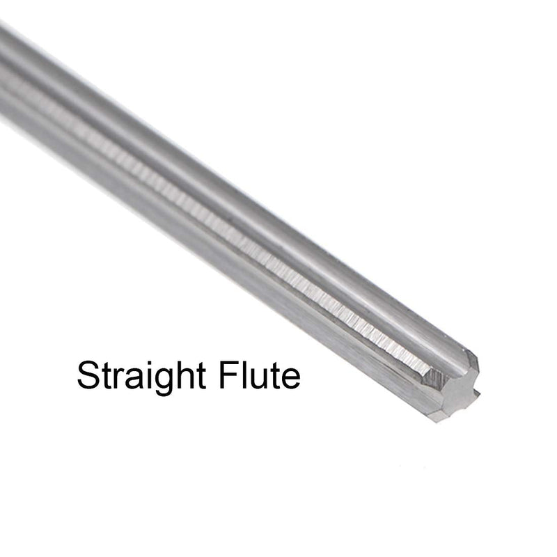 uxcell 2mm Chucking Reamer, Tungsten Carbide Lathe Machine Reamer H7 4 Straight Flutes, Round Shank Milling Cutting Tool, for Stainless Steel Alloy Copper Metal