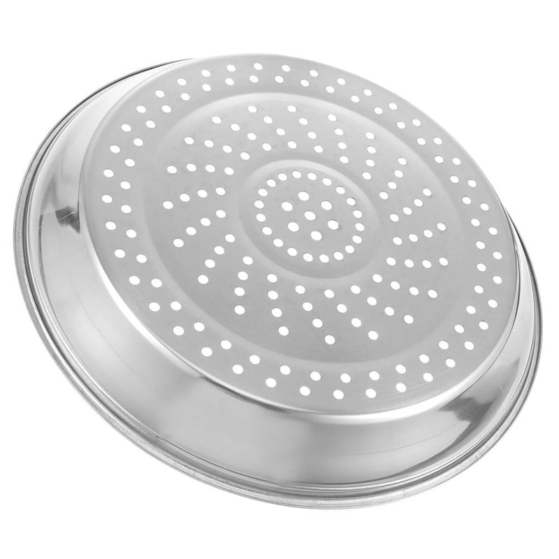 KALLORY 12.20 Inch Stainless Steel Steamer Basket Insert for Pot Steaming Rack with Fine Holes Steam Tray for Vegetables Fish Eggs Dumplings Seafood Kitchen Use