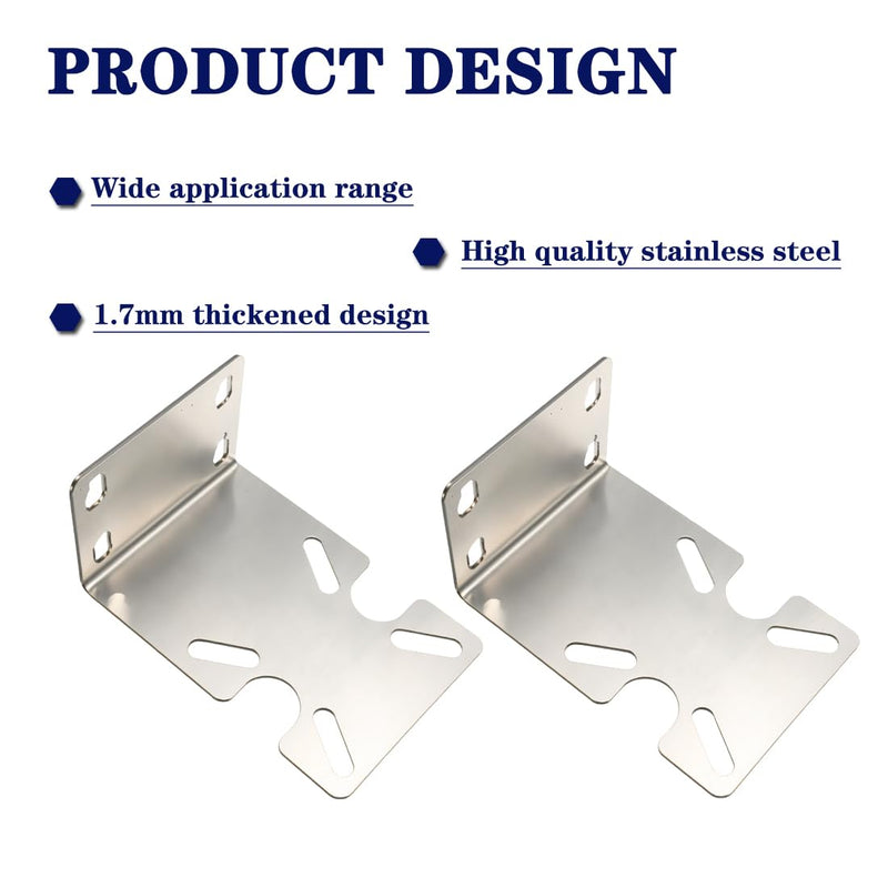 2Pcs Stainless Steel Water Filter Housing Mounting Bracket, Water Purifier RO Housing Bracket for 10'' and 20'' Filter Housings (2) 2