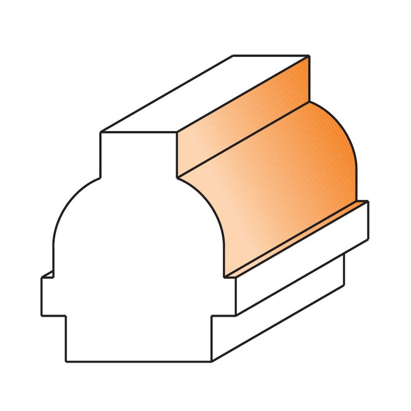 CMT 855.308.11F Ovolo Sash Bit (Female), 1-7/64-Inch Diameter, 1/4-Inch Shank