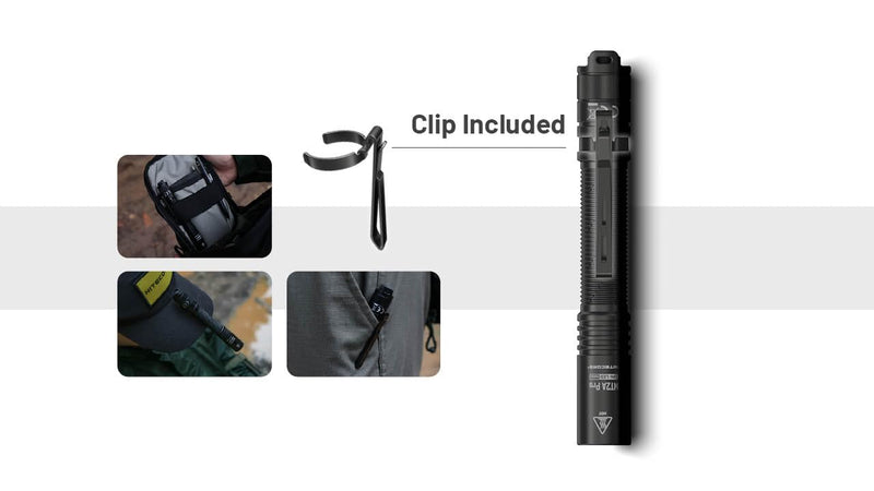 Nitecore MT2A Pro EDC Flashlight, 1000 Lumens, 279 Yard Beam, USB-C Rechargeable, Dual Power with AA Compatibility, Compact Waterproof Slim Penlight, Including NitecoreS Sticker