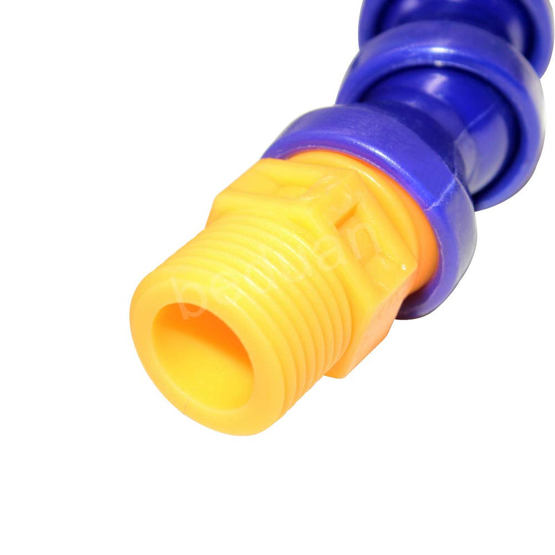 Beduan 1/2" Thread Water Oil Coolant Hose Pipe Plastic Adjustable Flexible Cooling Tube for Hydraulic Machinery/Water Cooling System (Pack of 10) 1/2"(10 Pcs)