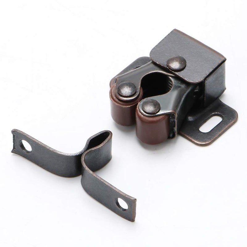 Alise Cabinet Door Latch,Cupboard Closet Doors Catch Closer Double Ball Roller Latches,Cold Rolled Steel Oil-Rubbed Bronze Copper CA1000-12P(Pack of 12) Oil Rubbed Bronze