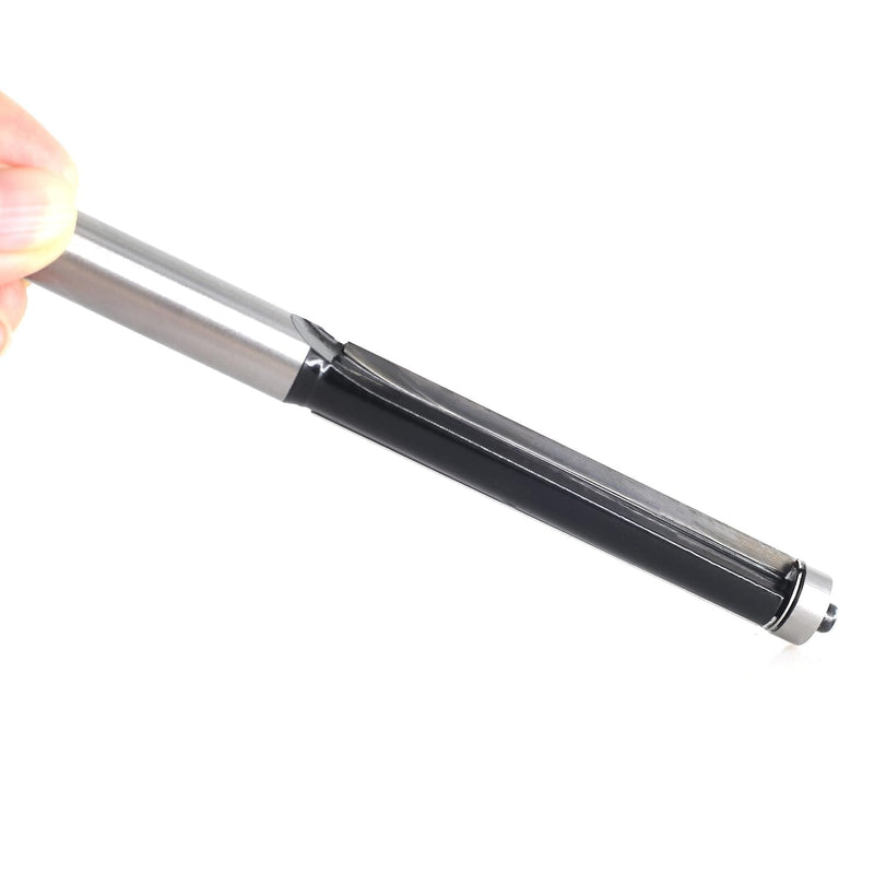Extra Long Flush Trim Router Bit 1/2 Shank, 3-Inch Height X 1/2-Inch Diameter, Carbide Tipped, Top Bearing Template Flush Cut Trim Router Bit, for Woodworking Trimming Extra Long Trim Bit 3-Inch