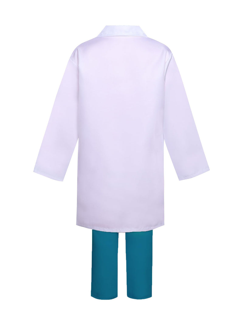GZ-LAOPAITOU Doctor Costume for Kids Halloween Doctor Dress Up Birthday Cosplay Career Day Role Play Outfit Green 3-4 Years