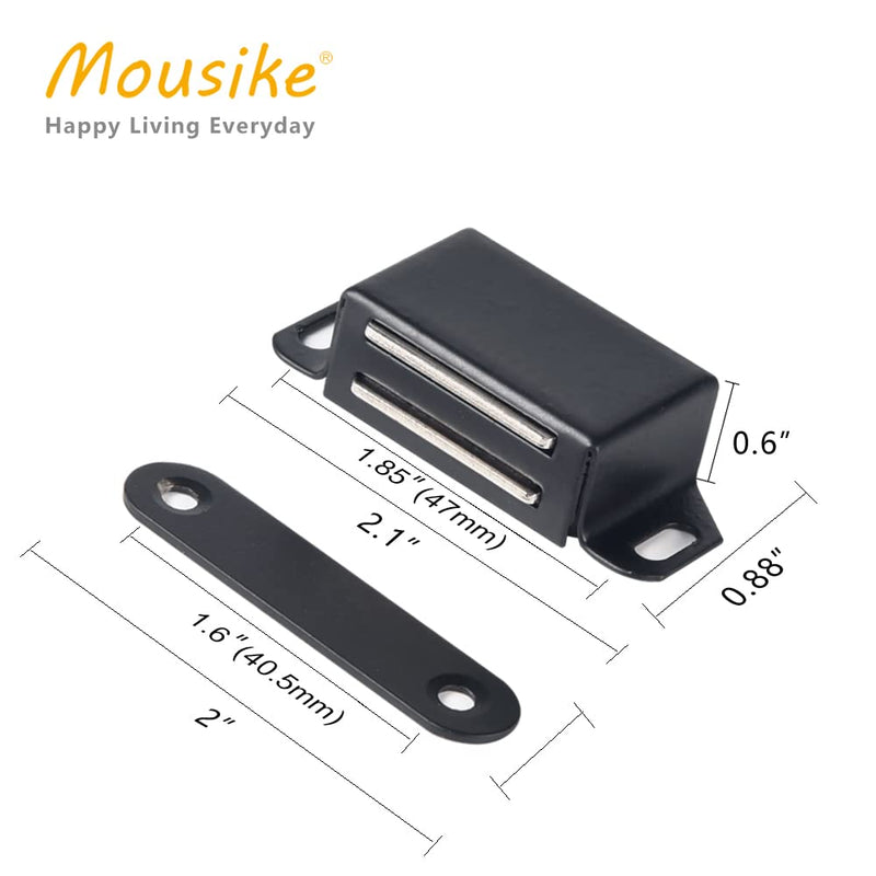 Mousike Cabinet Magnets 30lb Black Door Magnets with Strong Magnetic for Kitchen Cupboard Wardrobe Closet Cabinet Door Drawer Latch 4 Pack 4x6 - 4pack