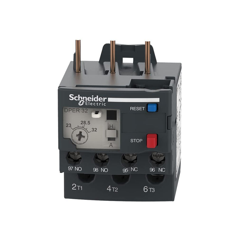 Schneider Electric DPER32 Easy TeSys Thermal Overload Relay with Manual/Automatic Reset, Screw Clamp Terminals | Used with Air Conditioner, Heat Pump, HVAC, AC Compressor and More, 23-32Amps 23-32A