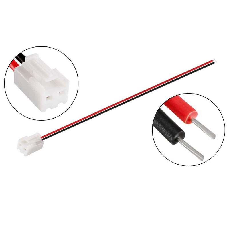 uxcell 10pcs 3.96mm Pitch Female Connector pole Header Wire Line 2P 20cm long