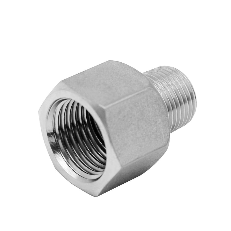 Beduan Stainless Steel NPT Reducer Adapter 3/4 Female to 1/2 Male Threaded Reducing Pipe Fittings Adaptor(Pack of 2) 3/4 FPT to 1/2 MPT