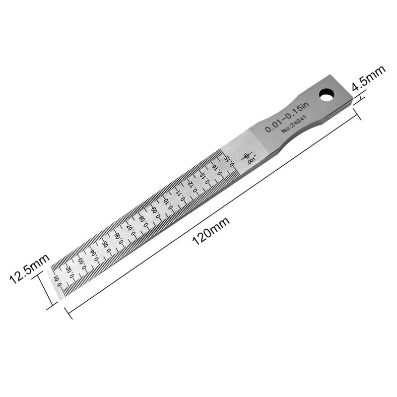 Taper Gap Gauge, Wedge Feeler Wedge Gauge Gage Gap Hole Measure Tool,Inch Unit 0.01"-0.15"(Graduation 0.001")