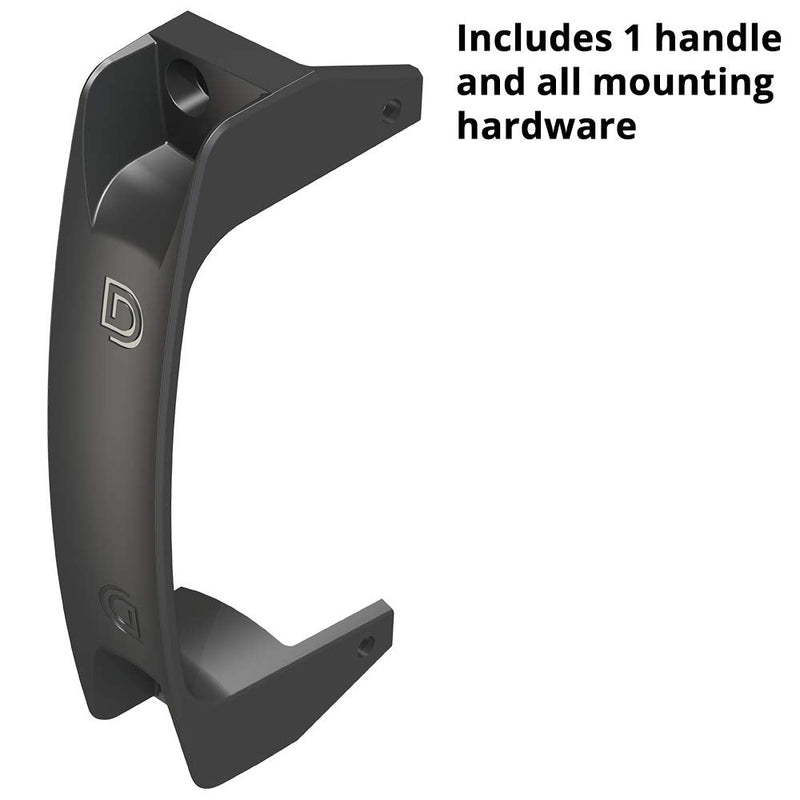 D&D TECHNOLOGIES LL3GH Gate Handle, Reversible for Right or Left Handing, Side-Fixing Legs Provide Easy Alignment & Added Strength, for Any Square Post Gate Black