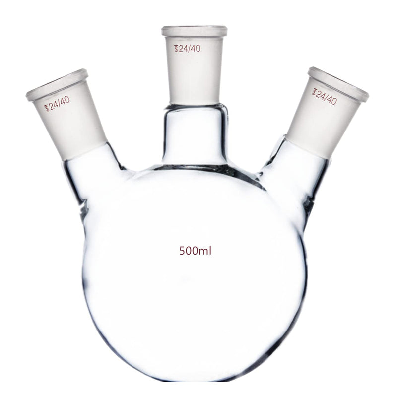 500ml,24/40,3-Neck,Glass Flask,Flat Bottom,Three Necks,Lab Bottle