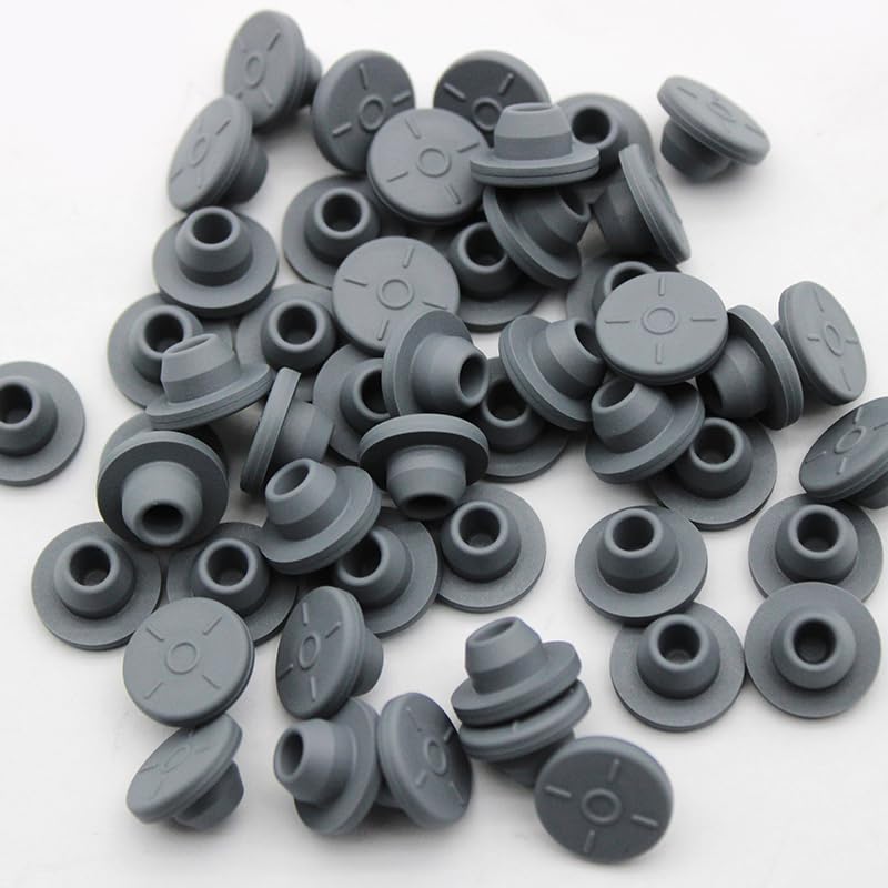 1000pcs Butyl Rubber Stopper Plug 13mm，Self Healing Injection Ports Solid Seal