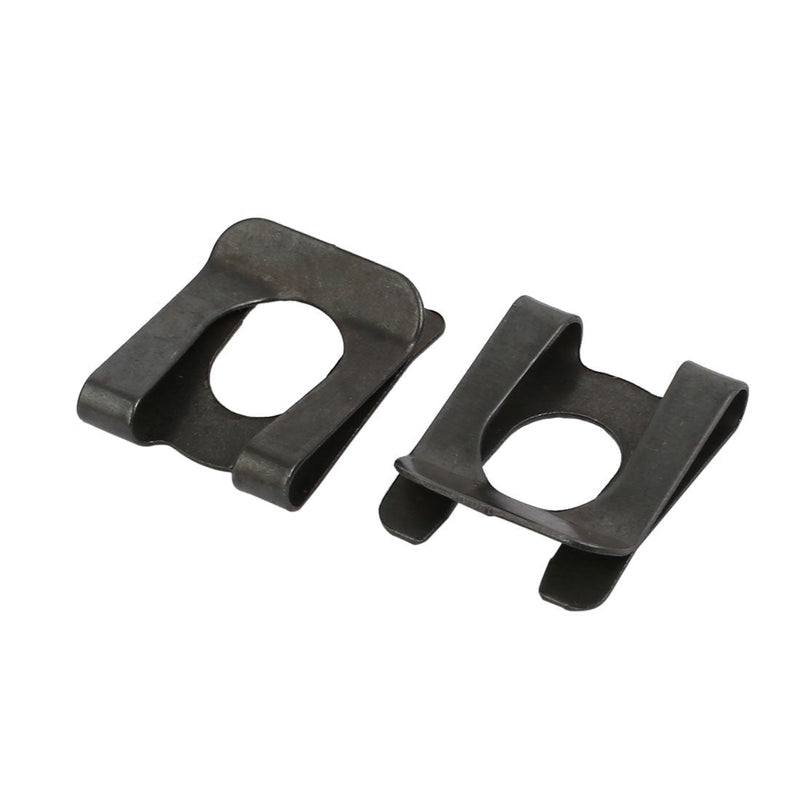 uxcell 20pcs Fit 10mm Dia Bolt 65Mn Steel Spring U Clip Nut Black 22mm x 18mm