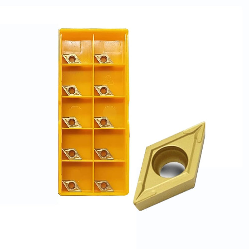 50pcs DCMT21.51 DCMT070204 Carbide Inserts Lathe Turning Inserts Turning Tool Multilayer Coated CNC Lathe Inserts for SDJCR Lathe Turning Tool Holder Replacement Insert 50pcs DCMT21.51 DCMT070204