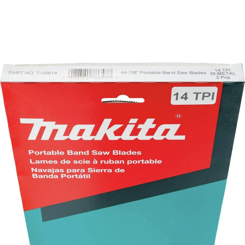 Makita T-05614 44-7/8" 14 TPI Bi-Metal Portable Band Saw Blade, 3/pk