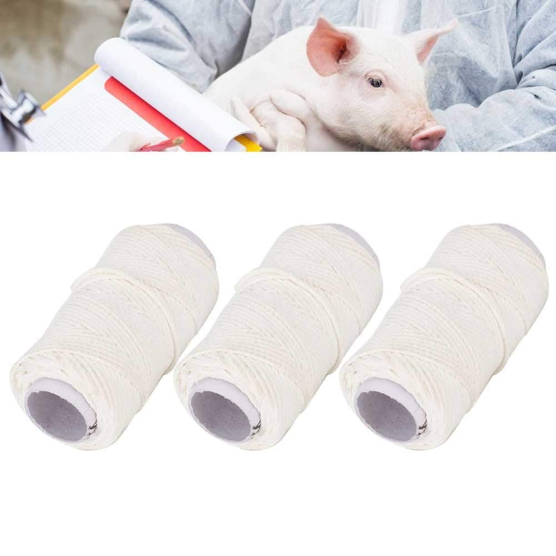 Zerodis 3pcs Veterinary Suture Thread, Vet Veterinary Suture Thread Pig Cattle Animal Surgery Special Seam Surgical Suture Line(No. 18 Suture)