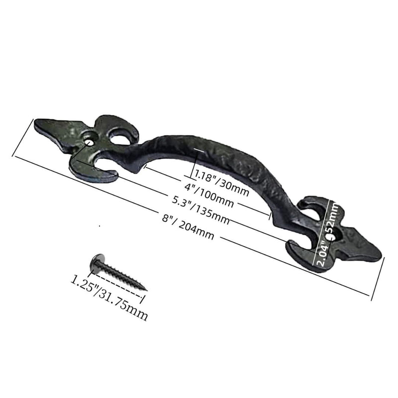 Curled Pull 8 inch Steel Black Single 1 - NewNest Australia