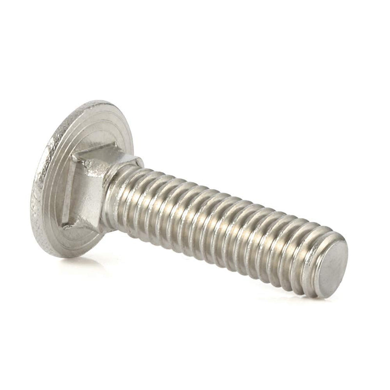 5/16-18 x 1-1/2" Carriage Bolts, Stainless Steel 18-8 (304), Round Head, Square Neck, Fully Threaded, 20 PCS 5/16-18 x 1-1/2"