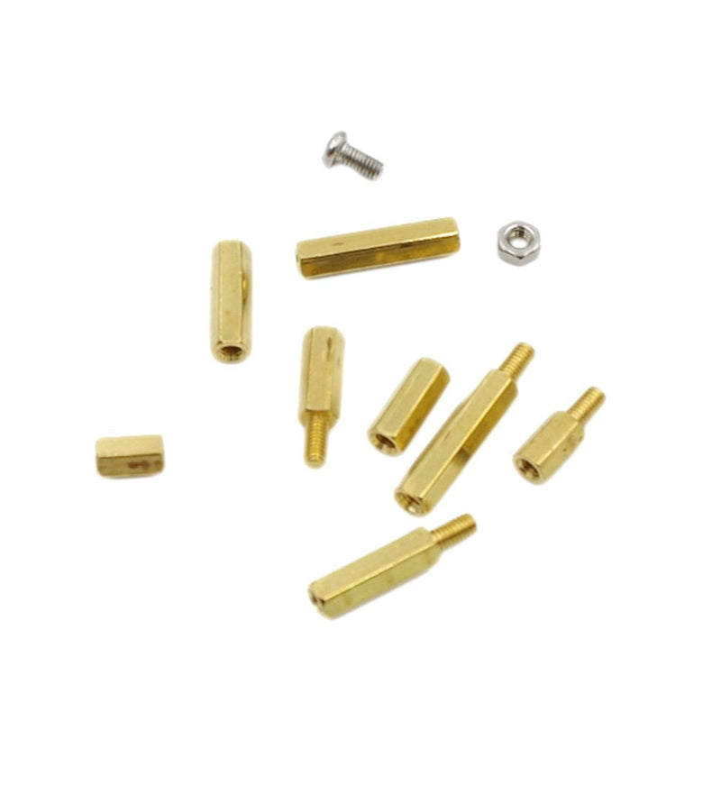 M3 Brass Hex Spacer Standoffs Screw Nut Assortment Kit;Male-Female M3